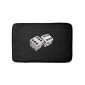 Lucky Dice Black Bath Mat (Voorkant)