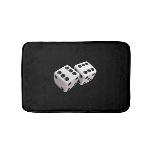 Lucky Dice Black Bath Mat (Voorkant)