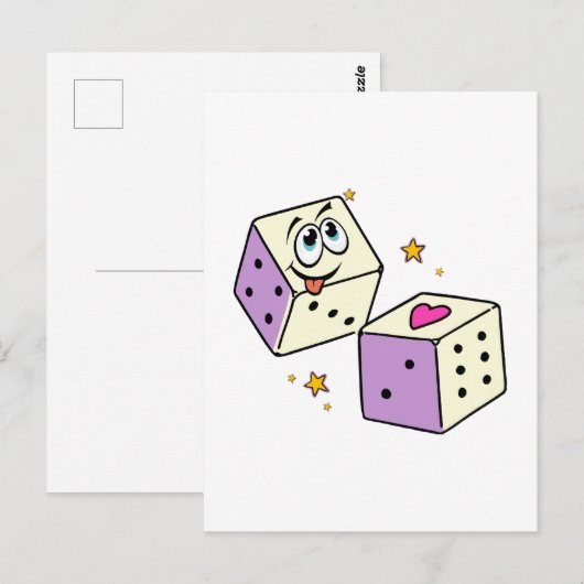 Lucky Dice Briefkaart (Voorkant / Achterkant)
