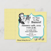 Lucky Dice Bunco Player Invitation by Artinspited Kaart (Voorkant / Achterkant)