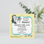 Lucky Dice Bunco Player Invitation by Artinspited Kaart (Staand voorkant)