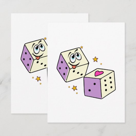 Lucky Dice Informatiekaartje (Voorkant / Achterkant)