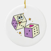 Lucky Dice Keramisch Ornament (Achterkant)