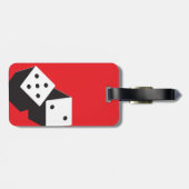 Lucky Dice met aanpasbare tekst Bagagelabel (Achterkant horizontaal)