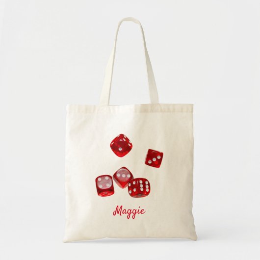 Lucky Dice Naam Bruidsmeisje Vegas Bachelorette Gi Tote Bag (Voorkant)