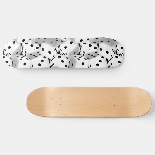 Lucky dice persoonlijk skateboard (Horizontaal)