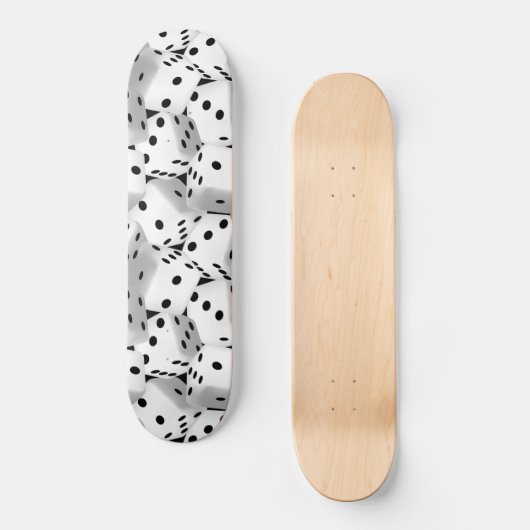 Lucky dice persoonlijk skateboard (Voorkant)
