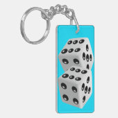 Lucky Dice Sleutelhanger - Kies kleuren (Voorkant Links)