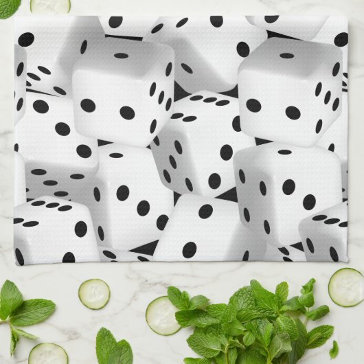 Lucky dice theedoek (Gevouwen)