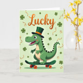 Lucky Dino Fun Time Card Kaart (Gele Bloem)