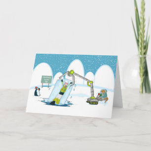 Lucky Dip grappig duiken kerstkaart Feestdagen Kaart