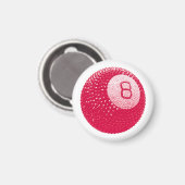 Lucky Disco 8 Pink, Lucky Disco Ball, Funky Art Magneet (Voorkant / Achterkant)