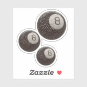 Lucky Disco 8 ROZE, Lucky 8 disco bal, snooker Sticker (Vel)