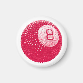 Lucky Disco 8 Roze, Lucky Disco Bal, Funky Kunst Magneet
