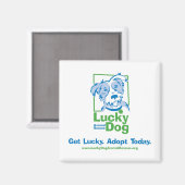 Lucky Dog "Adopt Today" Magnet (Voorkant / Achterkant)