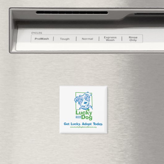 Lucky Dog "Adopt Today" Magnet (Insitu (Vaatwasser))