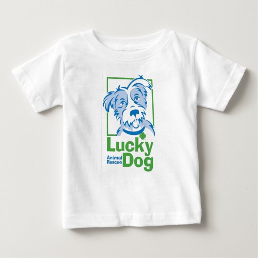 Lucky Dog Baby's T-shirt (Voorkant)