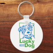 Lucky Dog Basic Button Sleutelhanger (Voorkant)