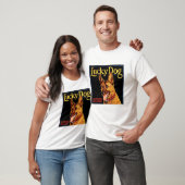 Lucky Dog basis wit T-shirt (Unisex)