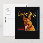 Lucky Dog Briefkaart (Voorkant / Achterkant)