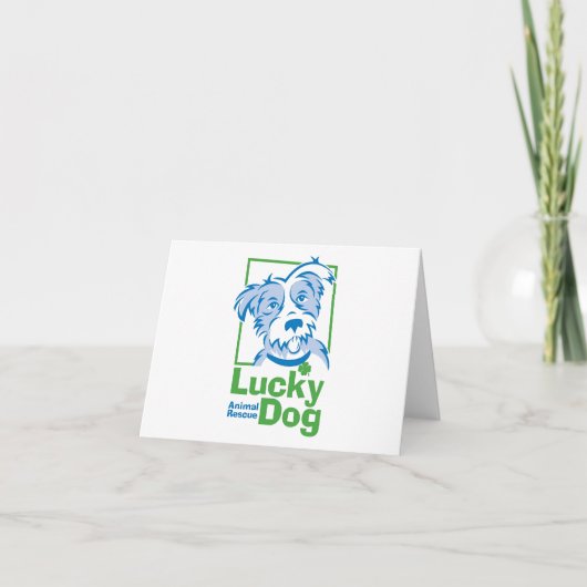 Lucky Dog Briefpapier Kaarten Notitiekaartje (Voorkant)