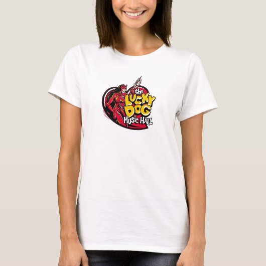Lucky Dog Devil Girl T-shirt (Voorkant)