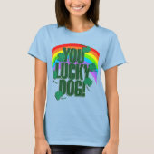 Lucky Dog en Regenboog St. Patricks Dag Vrouwen T-shirt (Voorkant)