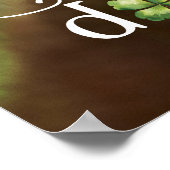 Lucky Dog Funny Custom Foto St. Patrick's Day Poster (Hoek)