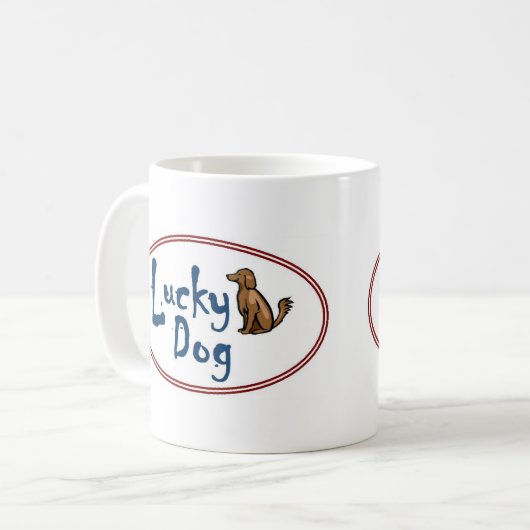 Lucky Dog Koffiemok (Voorkant links)
