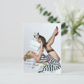 Lucky Dog omhoog Briefkaart (Staand voorkant)