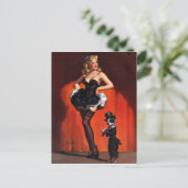 Lucky Dog omhoog Briefkaart (Staand voorkant)