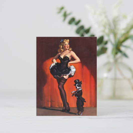 Lucky Dog omhoog Briefkaart (Staand voorkant)