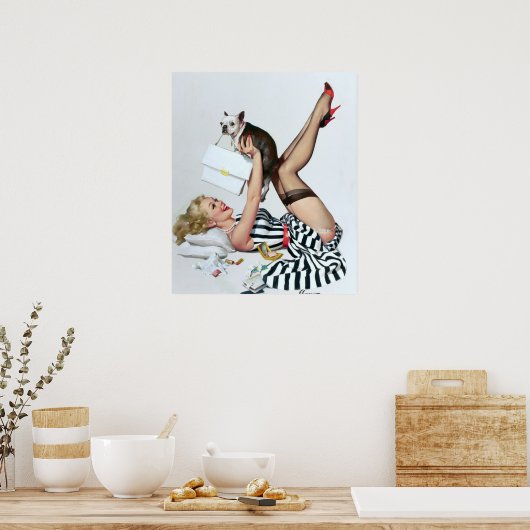 Lucky Dog omhoog Poster (Keuken)