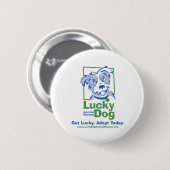 Lucky Dog Round Button (Voorkant /achterkant)