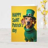 Lucky Dog Saint Patricks Day Kaart (Gele Bloem)