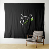 Lucky Dog St Patricks Day Cute Irish Puppy Shamroc Wandkleed (In Situ (horizontaal))