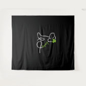 Lucky Dog St Patricks Day Cute Irish Puppy Shamroc Wandkleed (Voorkant (horizontaal))