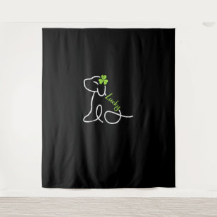 Lucky Dog St Patricks Day Cute Irish Puppy Shamroc Wandkleed