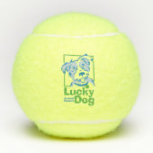 Lucky Dog Tennis Balls (set van 3) Tennisballen (Voorkant)