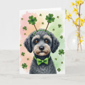 Lucky Dog Viering Kaart (Gele Bloem)