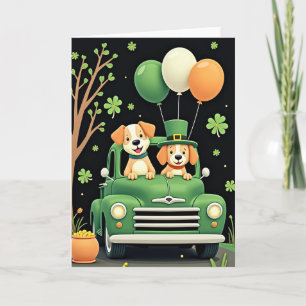 Lucky Dogs Truck Gelukkig St. Patricks Kaart