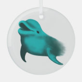Lucky Dolphin Glas Ornament (Voorkant)
