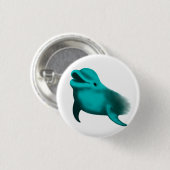 Lucky Dolphin Ronde Button 3,2 Cm (Voorkant /achterkant)