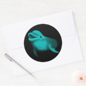 Lucky Dolphin Ronde Sticker (Envelop)