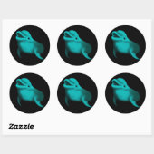 Lucky Dolphin Ronde Sticker (Vel)