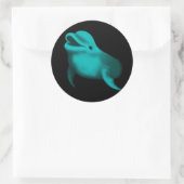 Lucky Dolphin Ronde Sticker (Tas)