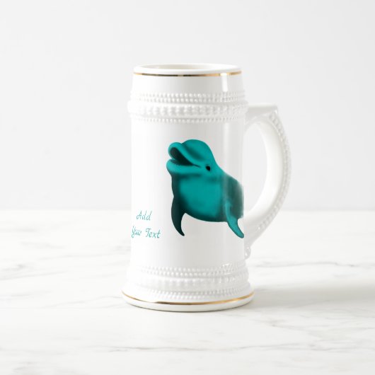 Lucky Dolphin - Voeg Jouw tekst toe Bierpul (Voorkant rechts)