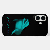 Lucky Dolphin - Voeg Jouw tekst toe Case-Mate iPhone Case (Achterkant (horizontaal))