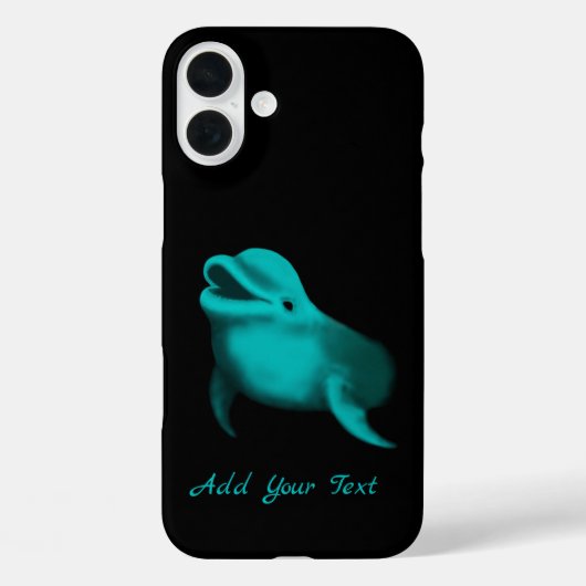Lucky Dolphin - Voeg Jouw tekst toe Case-Mate iPhone Case (Achterkant)