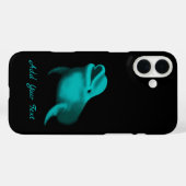 Lucky Dolphin - Voeg Jouw tekst toe Case-Mate iPhone Case (Achterkant (horizontaal))